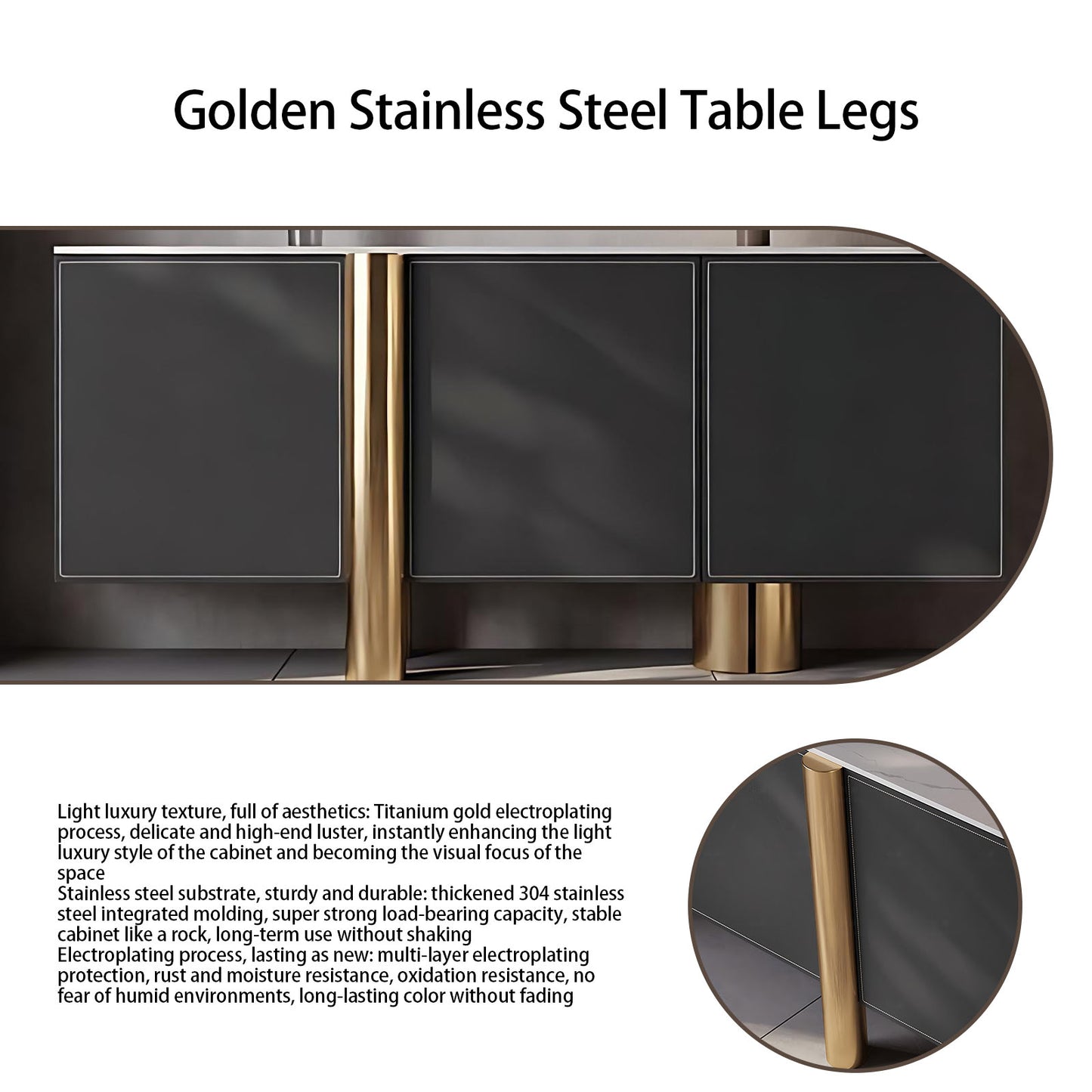 47''-71'' Leather Shoe Cabinet with Rock Slab Top and Stainless Steel Base,Solid Wood
